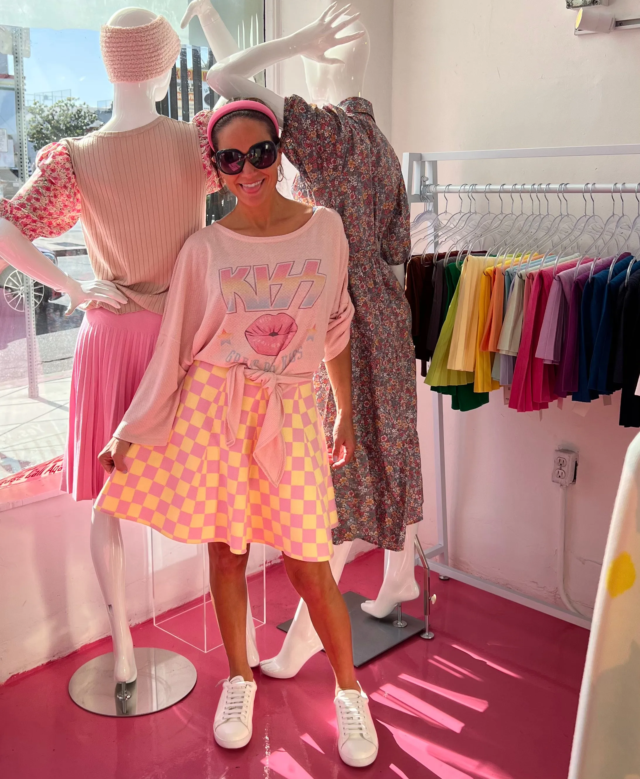 Amazing MM Skirt - Year Round Pink Yellow Check