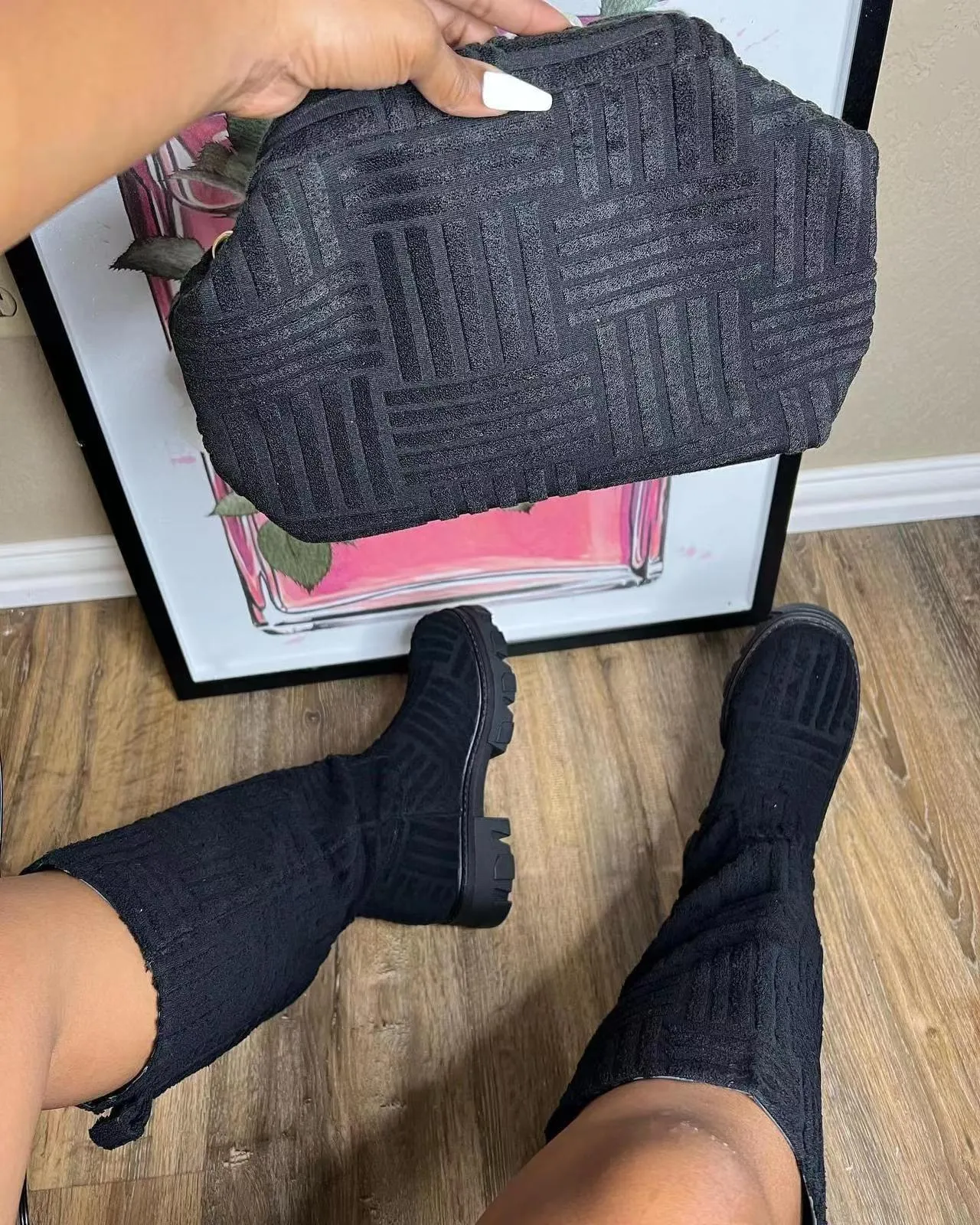 Fashion winter Knit Boots /Over Knee Girls