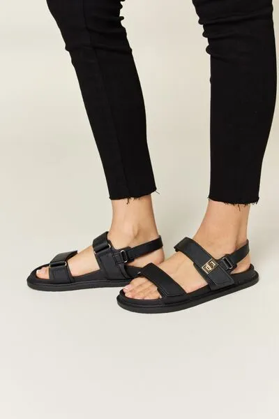 Hazel Blues® |  WILD DIVA Velcro Double Strap Slingback Sandals